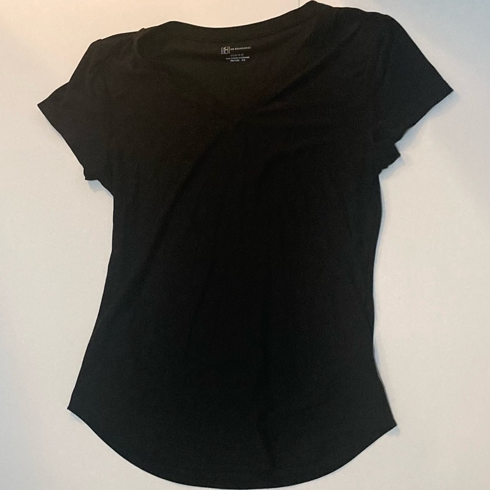 No Boundaries Plain Black Shirt
